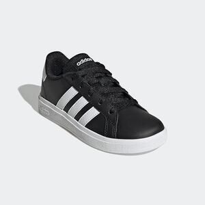 NWT adidas Kids Grand Court 2.0 Tennis Shoe - Unisex Black/White Size 13.5K